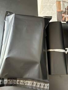20 个厚 12 毫米黑色哑光聚乙烯邮寄袋，多用途防水袋，适用于电子商务、办公室、学校、礼品、派对、运输、学校用品、返校 - 黑色 - 查看 5