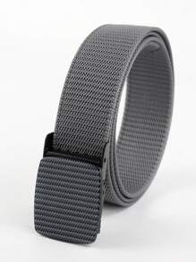 1pc Nylon Glossy Pressed Buckle Belt, Vintage Nylon Canvas Belt Youth Casual Belt, Tactical Outdoor Sports Back To School Men's Good Recommended Pants Belt, Durable Waist Belt Business Casual Weave Personalized Fashion Casual Young Personalized Men's Belt