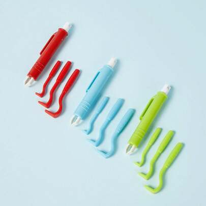 PETSIN 4Pcs/Set Flea Remover Hook Tick Removal Tweezer Ticks Pull Pet Cat Dog Accessories Scratching Extractor Mite Tweezers Comb Louses Pliers