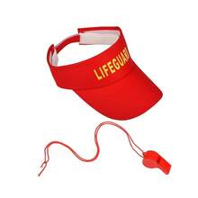 3/5件套夏季冲浪服套装，假日趣味救生员角色扮演，沙滩遮阳帽，红色时尚眼镜，哨子，冲浪板包，海滩度假装 - 彩色 - 查看 6