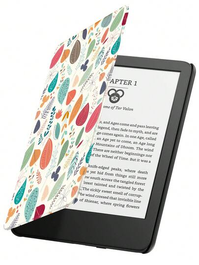 适用于 Kindle Paperwhite 和 Kindle Paperwhite Signature Edition 的植物保护套，超薄织物保护套，轻质 PU 皮革智能保护套，具有自动睡眠/唤醒功能，适用于 Paperwhite 电子阅读器