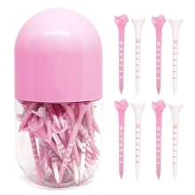 50PCS Stable Plastic Golf Tees Minimize Friction And Side Spin For Stability Practical Golf Accessories - Multicolor - View 9