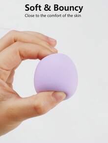 8 Cosmetic Eggs With Water Drops/Oblique Cuts, Wet And Dry Beauty Mixer, Foundation Mixed Beauty Sponge, Flawless Liquid, Cream And Powder, Multi-Color Cosmetic Sponge, Suitable For All Skin Types. - Multicolor - View 6