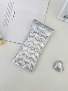 1Pc Bow Knot & Heart Glasses Bag,Girls Glasses Storage Box, Sunglasses Accessories Featuring A Cute Anime Style, Cartoon Design, And A Girlish Heart Pattern, Lightweight And Suitable For Taking With You, Perfectly Protecting Sunglasses And Making It A Great Gift For Friend, Family, Teacher,Back To School Travel Essentials Travel Accessories Travel Bag Vacation Holiday School Stuff Glasses Case Sunglasses Women - Multicolor - View 16