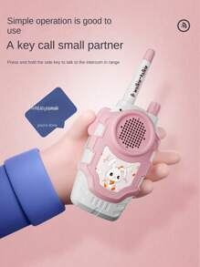 1 par de nuevos walkies talkies para niños, fáciles de operar y usar rápidamente por los niños, juguetes interactivos familiares, juguetes de conversación a larga distancia, regalos de cumpleaños, walkies talkies con diseño de animales, regalos navideños