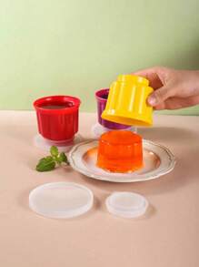 6/12 Packs Silicone Pudding Molds With Lids, Easy Release Non-Stick Octagon Jelly Molds Set For Mousse, Ice Cream - Perfect For Birthday Party Supplies, Camping Dessert, Home Baking, Christmas & Eid Gift