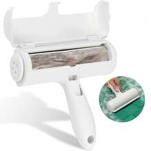 Rodillo quitapelos para perro/gato, cepillo reutilizable para eliminar el pelo de mascotas, fácil de autolimpiar, con quitapelos para mascotas