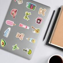 50Pcs Aesthetic Stickers/ Watercolor Stickers/ Journal Stickers/ Cute Stickers/ Cute Animal Stickers /Flower Stickers / Stickers For Water Bottle,Computer,Laptop,Phone,Luggage,Notebook,Fridge