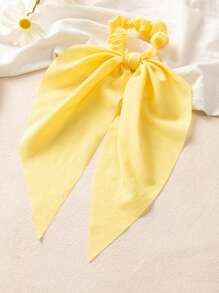 1pc Women's Simple Elegant Hair Scrunchie In Yellow, Purple, Green, Pink, White Bright Colors, Suitable For Daily & Vacation Outfits, Hair Ties, Scrunchy Hair Ties
