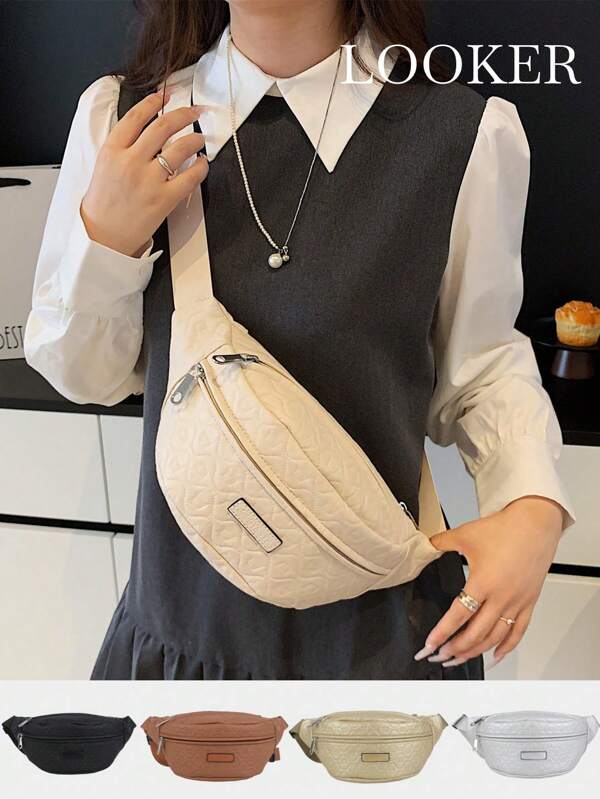 New Style Of Women's Crossbody Bag, Women's Waist Bag, Women's Chest Bag, High-Quality PU, Exquisite Embroidery, Simple And Lightweight, Suitable For Daily Commuting, Outdoor Sports, Weekend Shopping, Shopping, Holiday Gifts
