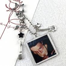 1/2pcs Anime Cartoon Guitar Microphone Keychain Accessories Combination, Keyring, Girl Card Album, USB Case, Camera Pendant, Valentine's Day Couple Gift Car Accessories Cute Goth Y2k Bag Lanyards With Id Holder Car Accessories Bag Charms