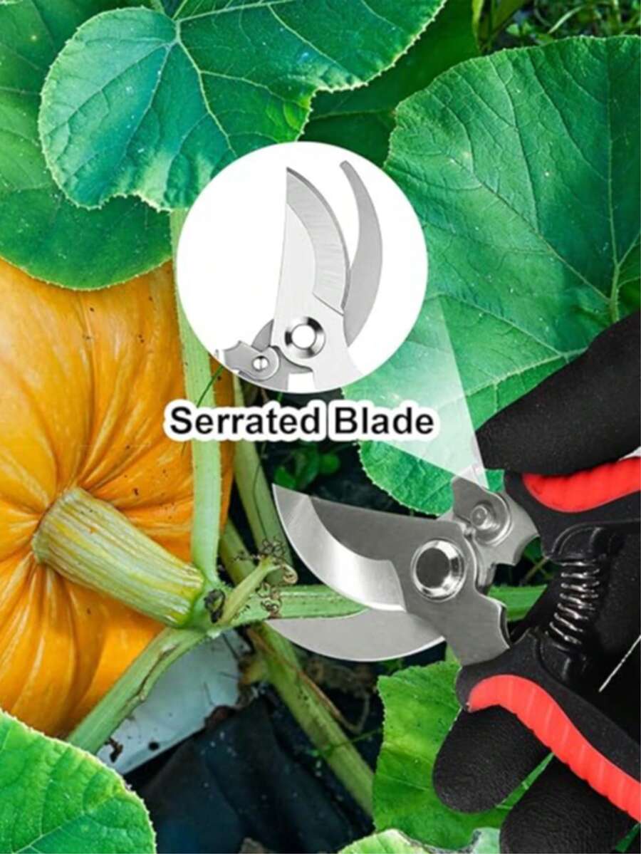 专业级不锈钢修枝剪，配备符合人体工程学的防滑手柄和精密研磨刀片 - 使树枝、花卉的园艺操作轻松 30% - 现代设计，无需电池