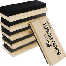1pc Wooden Chalkboard Eraser, Dustless Cleaning Brush, Suitable For Classroom Blackboards And Car Windows, Great For Teachers, Office And Home Use Chalkboard Eraser, Back To School - Multicolor - View 9