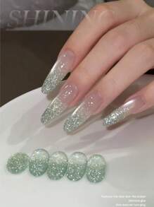 MISS SHAKA 10ml Summer Autumn Nails Halloween Nails Hot Selling Dopamine White Blue Pink Red Burst Broken Diamond Gel Nail Polish Gel 2025 New Style Super Flash Reflective Broken Diamond Nail Salon Nail Art Nail Supplies