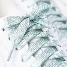 1 对闪亮彩虹色扁平鞋带，色彩鲜艳时尚休闲运动鞋带 - 彩色 - 查看 15