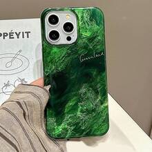 Funda elegante de verano para teléfono: Una encantadora funda verde glaciar con degradado láser. Compatible con phone 16, 15, 14 y 13 Pro. Suave y resistente a los golpes. - Verde - Ver 1
