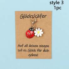 1 pièce/3 pièces/5 pièces Porte-clés mignon coccinelle, famille de coccinelles, matériau en métal, assorti avec une carte de poche inspirante allemande, cadeau de soutien, cadeau de remerciement, cadeau d'ami, convient pour l'anniversaire, le mariage, les vacances, la remise des diplômes, la fête, cadeau idéal, porte-clés coccinelle idéal pour accompagner les voyages - Multicolore - Voir 14