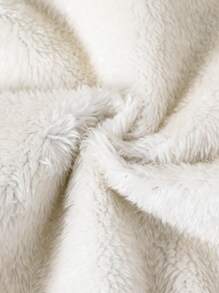 Toddler Floral Print Warm Hooded Jacket - Black - View 4