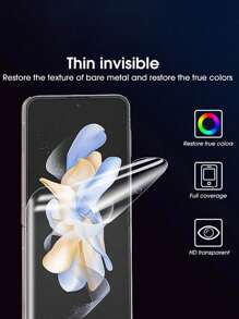 قطعتان من أغشية الهيدروجيل عالية الوضوح لحماية شاشة هاتف سامسونج جالاكسي زد فليب 7/6/5/4/3، تحمي الشاشة من الخدوش وتقوم بإصلاحها تلقائيًا (ليست من الزجاج المقسى)، سلسة وناعمة اللمس، مقاومة للخدوش والأتربة والماء وبصمات الأصابع