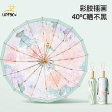 Outdoor Umbrellas - Mo Yan You Meng-first Peach Pink 16 Bones - View 2