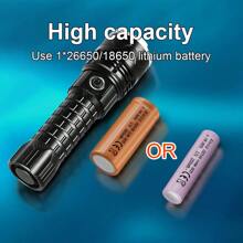 2025新款户外500米超亮远射手电筒XHP70灯芯5种模式调节伸缩LED照明灯适用于多种场景使用长效电池探照灯户外露营徒步登山探险夜走应急灯