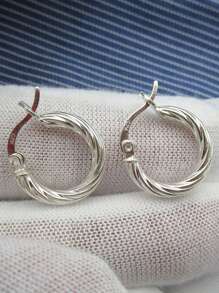 Boucles d\"oreilles créoles délicates en acier inoxydable plaqué or 18 carats avec style minimaliste et vintage en 3 paires pour cadeaux pour femmes