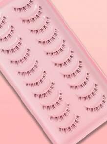 10 对自然下眼睑睫毛下睫毛透明带纤细自然睫毛日本漫画风格尖刺动漫下睫毛戏剧 DIY 角色扮演下睫毛可重复使用条状睫毛、睫毛、睫毛、假睫毛 - 黑色 - 查看 5