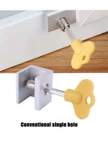 铝合金推拉门窗锁，重型铝制安全锁，可调节推拉门窗防盗锁楔，加强防盗，家庭保护限制器，可调节推拉门窗防盗锁插头，推拉门固定夹，推拉门锁，具有防夹、防盗、防坠落功能和锁，用于家庭安全