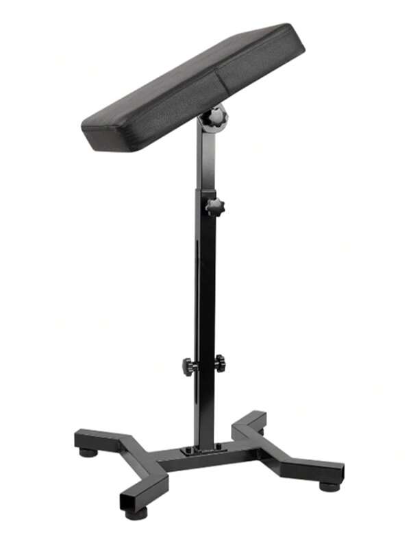 Tattoo Armrest Stand, Tattoo Arm Rest Stand Adjustable, Tiltable Thickened Black Leather Cushion, Stable Four Corner Base, Portable Tattoo Armrest For Studio Salon Tattoo