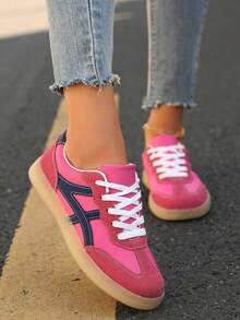 Zapatos cómodos para mujer, versátiles y a la moda, de la temporada primavera/otoño 2025. - Azul Rojo - Ver 4