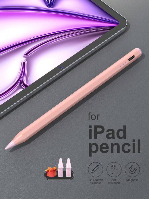 Stylus Pen Compatible With Ipad (A16) 11 Inch 11th Generation 2025 Pencil With LED Power Indicators Compatible With Ipad Versions 2018-2025 Replaceable Nib Design Compatible With Ipad 6th 9.7inch A Type-C Cable Is Included Compatible With Ipad 10th Generation Double-Tap On The Top Of The Stylus To Turn It On/Off With Ipad 9th