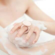 1 pieza/2 piezas/4 piezas Esponja de baño con ventosa de girasol, cepillo de ducha exfoliante para masaje, esponja esponja