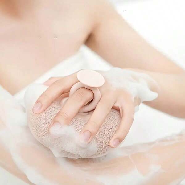 1 pieza/2 piezas/4 piezas Esponja de baño con ventosa de girasol, cepillo de ducha exfoliante para masaje, esponja esponja