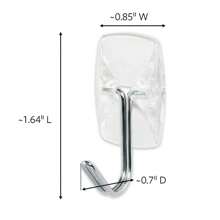 Ganchos de alambre Command pequeños (4 ganchos/5 tiras) - Transparentes: Ganchos adhesivos de pared, de plástico, capacidad de 0,23 kg, 3 cm de alto