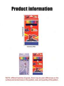 12pcs  Painting Graffiti Pens, 12 Color Colored Pencils, Stitch Student Drawing, Art Drawing Pens, Student Stationery, Painting Brushes, Back To School Stationery, School And Office Supplies - Multicolor - View 8