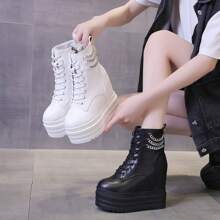 Women Equestrian Boots - 黑色 - 查看 6