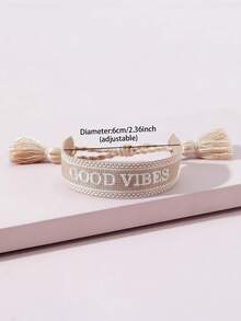 1 件刺绣手链夏季度假波西米亚风手链女士珠宝 - 彩色 - 查看 2