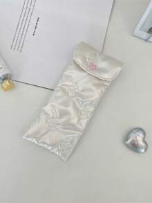 1Pc Bow Knot & Heart Glasses Bag,Girls Glasses Storage Box, Sunglasses Accessories Featuring A Cute Anime Style, Cartoon Design, And A Girlish Heart Pattern, Lightweight And Suitable For Taking With You, Perfectly Protecting Sunglasses And Making It A Great Gift For Friend, Family, Teacher,Back To School Travel Essentials Travel Accessories Travel Bag Vacation Holiday School Stuff Glasses Case Sunglasses Women - Multicolor - View 12