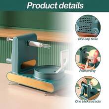 Multi Fruit Peeler 2.0 For Kitchen, Apple & Potato Hand Stainless Steel Peeler Slicer Corner, Vegetable & Fruit Peeler Machine With Divider For Home Essentials - 綠色 - 查看 6