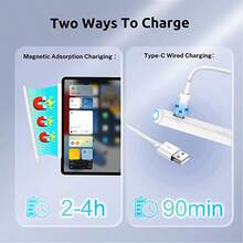 okwish okwish iPad A16 Pencil z szybkim ładowaniem, precyzyjną czułością nachylenia i wykrywaniem dłoni, rysik do iPada A16 11./10./9./8. generacji, biały