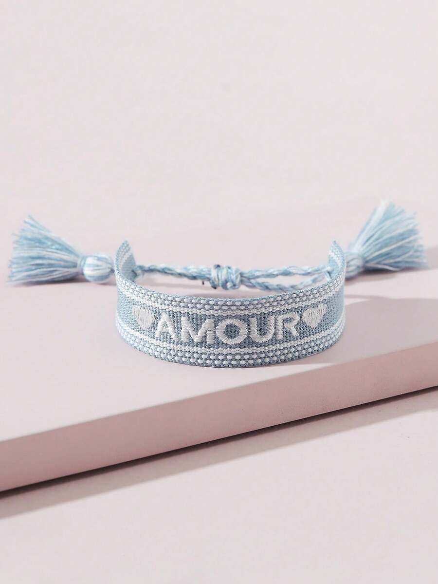 1 件刺绣手链夏季度假波西米亚风手链女士珠宝