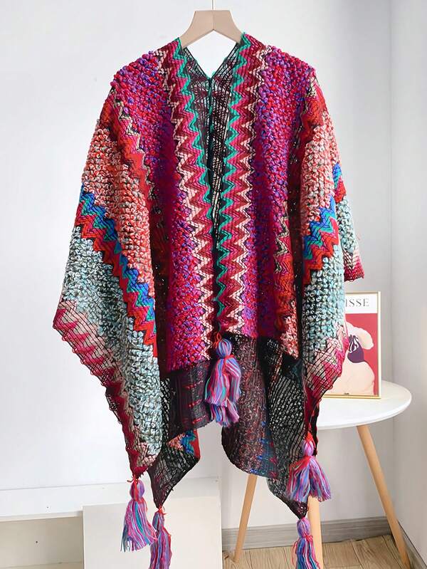 1 pieza 135*107cm Chal y envolturas con flecos ondulados, bufanda de cuello, suave y liviana, multifuncional, adecuada para salidas diarias, invierno, accesorios de gran tamaño para mujeres, con sensación de cachemira, para vestidos de fiesta, viajes, oficina, boda, regalo de noche