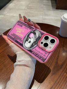1pc Pink, Money, Quote Pattern Silver Laser Mobile Phone Case, Laser IMD Mobile Phone Case, Suitable For All Models Of Apple Mobile Phone Cases, Can Be Used For Apple 11/12/13/14/15/16/Pro/Plus/Pro Max/16e Mobile Phone Cases - Estilo 1 (1 pieza) - Ver 6