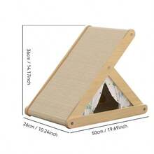 1pc Sisal Cat Scratching Post - All-In-One Vertical Scratcher & Resting Perch With Scratching Ball - Low-Dust Cat Accessory - Multicolor - View 11