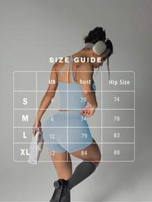 Bộ đồ thể thao tối giản, đa năng gồm áo ngực thể thao có đệm rời và quần short cạp cao, chất liệu vải liền mạch, phù hợp cho tập luyện/thời trang đường phố, thiết kế lưng chữ X, co giãn 4 chiều, đai lưng nén, 2 món. - Màu xanh lam - Xem 3