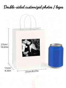 5/10/20/50/100 pièces Sac cadeau personnalisé, sac en papier de 21 x 11 x 27 cm avec poignée, sac en papier réutilisable petit, moyen et grand pour , sac pour produits de au détail, sac cadeau d'anniversaire, sac cadeau de mariage, sac cadeau de fête, style élégant et simple, personnalisé, unique pour anniversaires, anniversaires, usage quotidien, mariages, remise de diplômes, soirée de promo, fêtes, fournitures scolaires, rentrée scolaire, bureau, école, salle de classe, cadeaux pour enseignants, université, collègues, chambres étudiantes, pour garçons et filles, adolescents, élèves de collège et de lycée, étudiants universitaires, première année, deuxième année, élèves