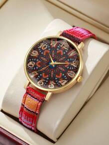 1pc Women's Elegant Fashion Personalized Numeric Dial Quartz Wrist Watch, Elegant (Watch Box Not Included)