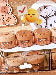 1pc/3pcs/5pcs Cute Capybara Shaped Manual Pencil Sharpener, Random Color & Style, Creative Flip Cover Pencil Sharpener, Cartoon Handheld Pencil Sharpener Suitable For School And Office Use, Suitable For Pencils And Cosmetic Pencils, Compact Pencil Sharpener, Desktop Decor Portable Pencil Trimmer, Student Learning Supplies Gift, Loved By Children, Boys, Girls, School Supplies Back To School