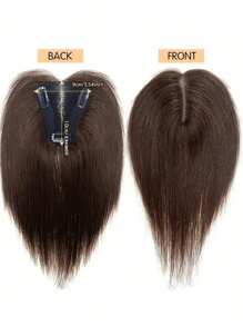 9*10cm 真人发片全手工制作女士发片真人发片无刘海头顶接发升级版瑞士基础发片女士发片稀疏发质