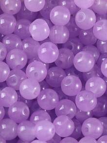 100 件 8 毫米彩色玻璃珠，仿玉材料，玻璃圆珠，适用于手工 DIY 手链、项链、珠宝配饰 - 彩色 - 查看 29